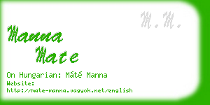manna mate business card