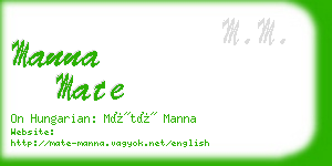 manna mate business card
